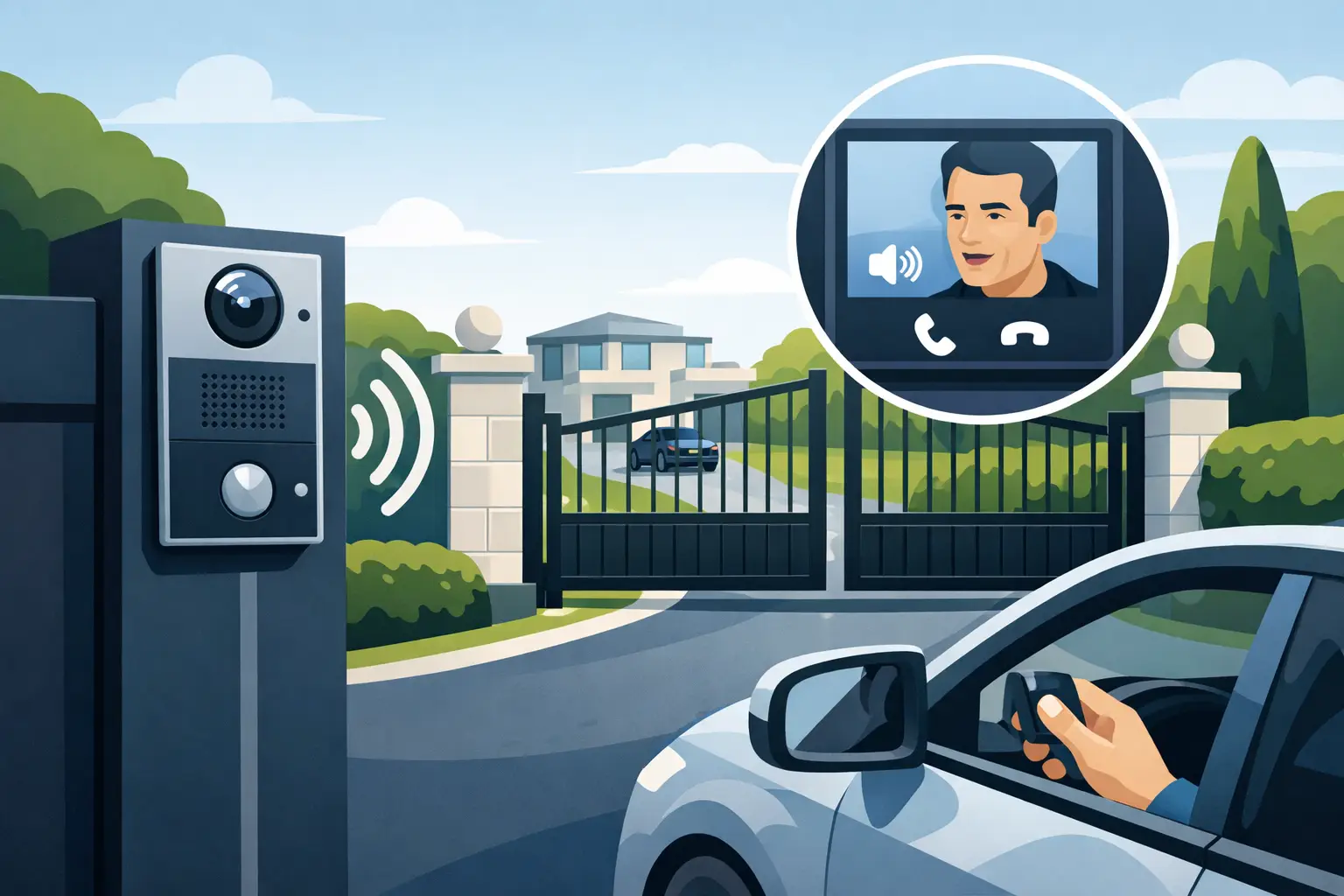 Gate Intercom System for a Private Driveway